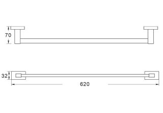 Полотенцедержатель Shevanik SG5617C белый